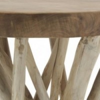 Drewniana turbina z stopą z gałęzi tekowych