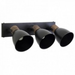 Wall Light 3 Spots Mango and Black Metal: Drejevæg Lampe Loft Lys Industriel Stil & Chic