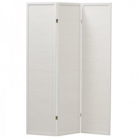 Ekran 3 drewniane panele i białe lakierowane bambus