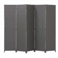 5-panel screen in black nylon