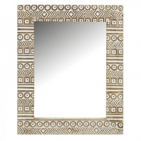 Suorakulmainen puu Mural Mirror - AZTEC Mirror Molding, peili veistos