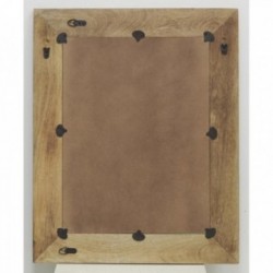 Miroir mural rectangulaire en bois de manguier - Aztèque miroir moulure, miroir sculpture