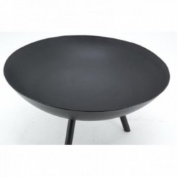 Brazier in black lacquered metal