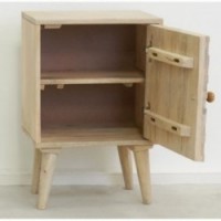 Nocny stół w Drewna Drewna Mango Rayes1 Półka