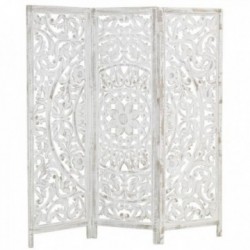 3-panel screen in white...