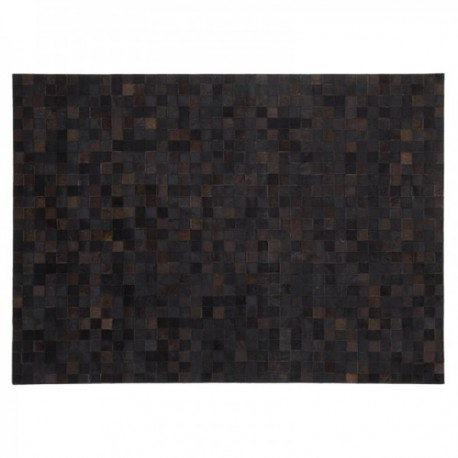 Tapis de sol en peau de vache noire 140 x 200