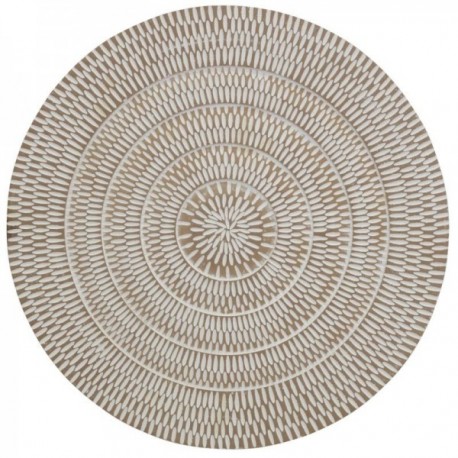 Pyöreä seinän sisustus veistetty väliaine