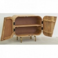 Armário de buffet de madeira de manga de 2 portas - Armário de armazenamento elegante para sala de jantar, cozinha e sala de est