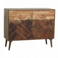 Mango Wood Buffet i Acacia Set Mountain 2 szuflady i 2 drzwi