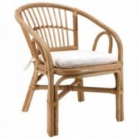 Child's armchair in natural rattan