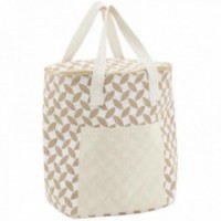 Sac isotherme repas lunch en jute - Feuilles 25 x 15 x 29 cm