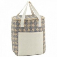 Sac isotherme repas lunch en jute - Chakras 25 x 15 x 29 cm
