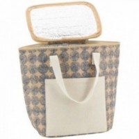 Sac isotherme repas lunch en jute - Chakras 25 x 15 x 29 cm