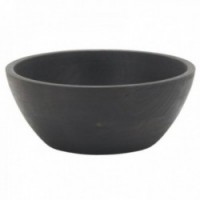 Miska do sałatki Acacia Drewniana sałatka ting w kolorze czarnym