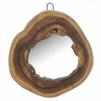 Teak seinäpeili Ø 25 cm