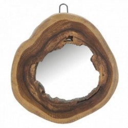 Teak seinäpeili Ø 25 cm