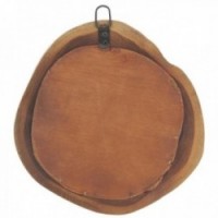 Monterespeil laget av solid teak tre speil tre resirkulert singel med festene