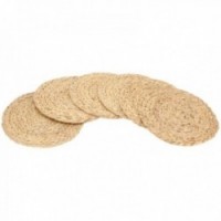 6 pyöreän pöydän sarjan asetettu punottu hyasintti