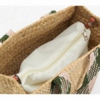 Torebka w kieszeni jutowej i bawełnianej