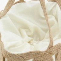 Sac à main en jute ajouré fermeture avec soufflet