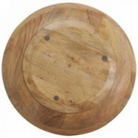 Large round dish in mango wood and resin - Olives ø 45 x 7.6 cm