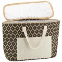 Sac isotherme repas lunch en jute - Diamants 46 x 15 x 32 cm