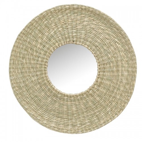 Miroir Mural Rond Jonc Tressé Ø 34 cm Miroir Soleil Bohème et Naturel pour Déco