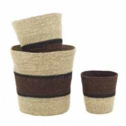 Set of 3 round planters in...