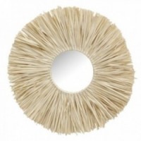 Pyöreä peili Frage Palm Ø 62 cm Natural Bohemian Wall Decor & Crafts