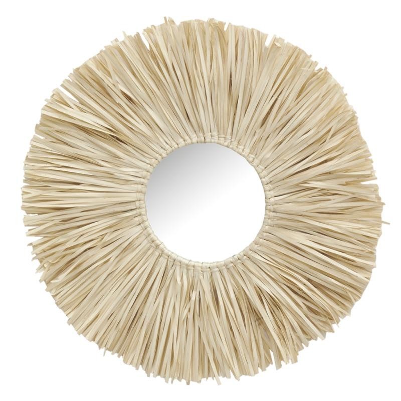 Pyöreä peili Frage Palm Ø 62 cm Natural Bohemian Wall Decor & Crafts