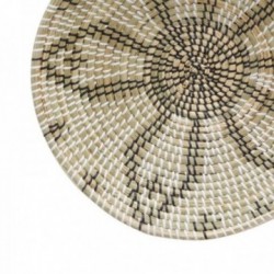 Set of 3 circles in seagrass flower decor - Wall decoration
