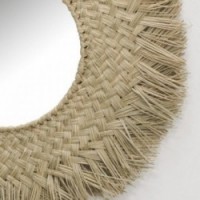 Duże lustro ścienne z frędzlami Ø 66 cm