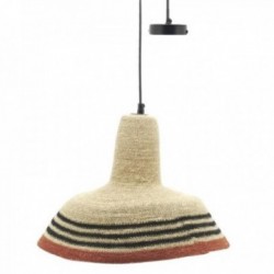 Suspension lampe naturlig junk Ø43 H28cm: Flettet Bohemian lysekrone, skyggeaksel Rattan & Luminaire Suspension Stue