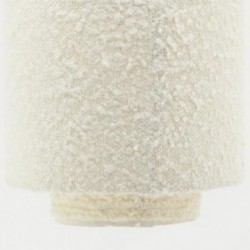 Lampe suspension en coton blanc bouclette ø 26 h 30 cm