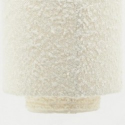 Witte katoenen badstof hanglamp ø 26 h 30 cm