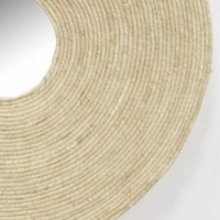 Lustro na ścianie z plecionką Ø 72 cm