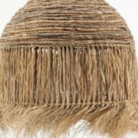 Abat-jour exotique en abaca naturel ø 42 h 45 cm