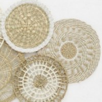 Jute wall and cotton wall decor 7 discs