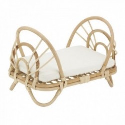 Natural rattan doll bed...
