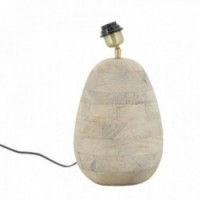 Lampada a piede in legno massello di mango senza paralume: lampada base chic & naturale arredamento interno