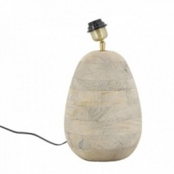 Lampada a piede in legno massello di mango senza paralume: lampada base chic & naturale arredamento interno