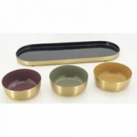 Aperitiivi 3 metallikotelot Ø 12 h 5 cm