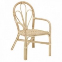 Child's armchair in natural rattan