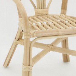 Child's armchair in natural rattan