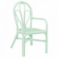 Lysegrøn rattan barnestol