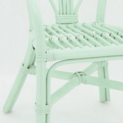 Light green rattan child armchair