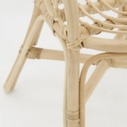 Child's armchair in natural rattan
