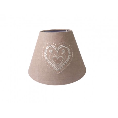 Pantalla para lámpara de noche con forma de corazón (rosa claro)