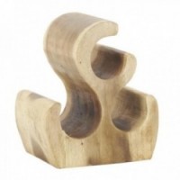 Carved Wood Carved Bottle Carrying - Storage for 3 bottles