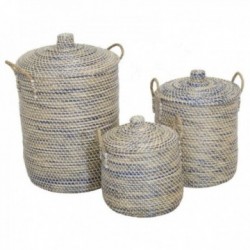 Blue Ridge Basket Company Cesta de mimbre sintético para ropa sucia con  tapa y forro (marrón)